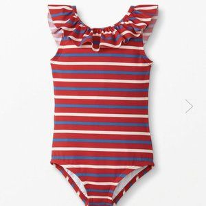 New Hanna Andersson Red Striped Sunblock Swimsuit